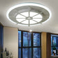 Metal Compass Flush Mount Light Dining Room Nautical Style Ceiling Lamp in White Finish White White Clearhalo 'Ceiling Lights' 'Close To Ceiling Lights' 'Close to ceiling' 'Flush mount' Lighting' 251525