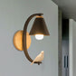 Nordic Style Conical Wall Light with Bird 1 Head Metal Sconce Light for Bedroom Hallway Black Clearhalo 'Wall Lamps & Sconces' 'Wall Lights' Lighting' 251533