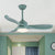 Living Room Semi Flush Mount Light with 3 Blades Metal Macaron Loft Ceiling Fan in Green Green Multi-Speed Clearhalo 'Ceiling Fans with Lights' 'Ceiling Fans' 'Kids Ceiling Fans' 'Kids' Lighting' 251643