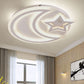 Designer Flush Mount Ceiling Light with Star Acrylic LED Flush Ceiling Lights for Bedroom White Moon Clearhalo 'Ceiling Lights' 'Close To Ceiling Lights' 'Close to ceiling' 'Flush mount' Lighting' 251696