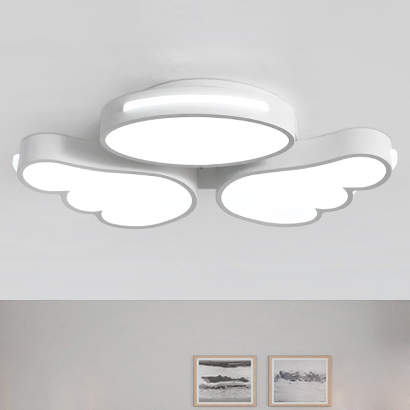Art Deco Angel Ceiling Light Acrylic Flush Mount Ceiling Light in White for Kid Bedroom White White Clearhalo 'Ceiling Lights' 'Close To Ceiling Lights' 'Close to ceiling' 'Flush mount' Lighting' 251701