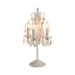 Luxurious Style Candle Desk Light 4 Heads Metal Table Lamp with Crystal Deco in White for Adult Bedroom Clearhalo 'Lamps' 'Table Lamps' Lighting' 251780