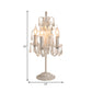 Luxurious Style Candle Desk Light 4 Heads Metal Table Lamp with Crystal Deco in White for Adult Bedroom Clearhalo 'Lamps' 'Table Lamps' Lighting' 251781