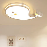 Kindergarten Animal Flush Mount Ceiling Light Acrylic Cartoon LED Ceiling Light Fixture in White White A Clearhalo 'Ceiling Lights' 'Close To Ceiling Lights' 'Close to ceiling' 'Flush mount' Lighting' 251789