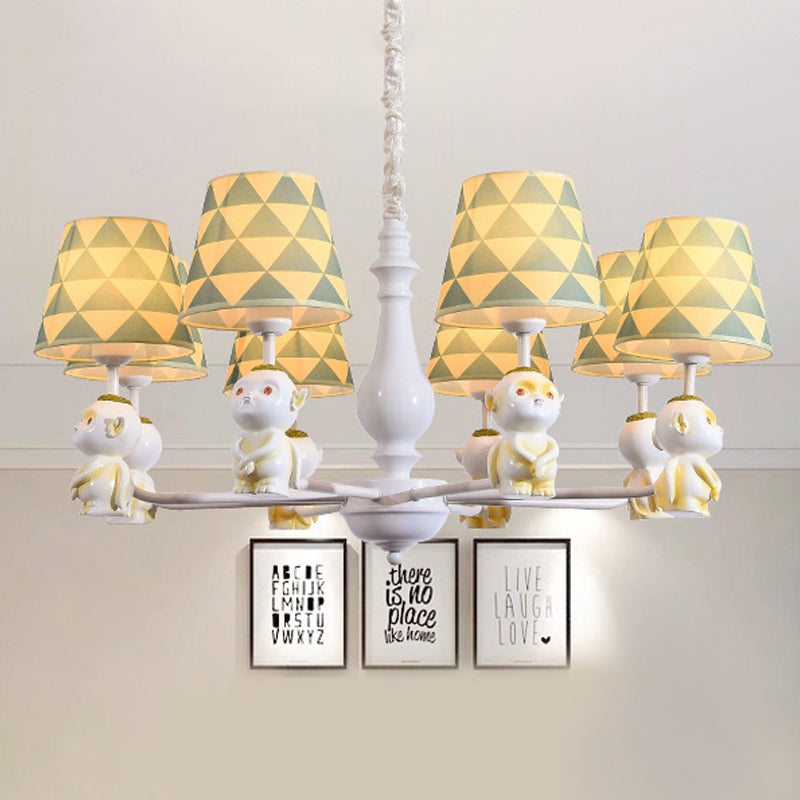 Fabric Tapered Shade Hanging Lights Nordic Hanging Pendant Lights in Yellow for Living Room Clearhalo 'Ceiling Lights' 'Chandeliers' Lighting' options 251809