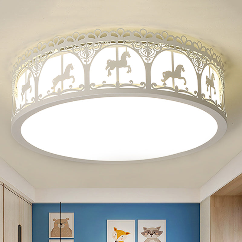 Acrylic Circular Flush Mount Ceiling Fixture Modern Contemporary Ceiling Light for Kid Bedroom White Clearhalo 'Ceiling Lights' 'Close To Ceiling Lights' 'Close to ceiling' 'Flush mount' Lighting' 251821