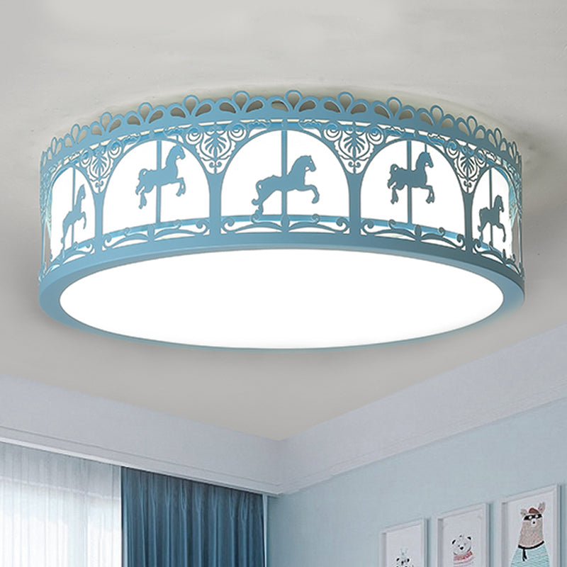 Acrylic Circular Flush Mount Ceiling Fixture Modern Contemporary Ceiling Light for Kid Bedroom Clearhalo 'Ceiling Lights' 'Close To Ceiling Lights' 'Close to ceiling' 'Flush mount' Lighting' 251824