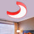 Crescent Child Bedroom Ceiling Mount Light Acrylic Lovely Ceiling Fixture Light Red Clearhalo 'Ceiling Lights' 'Close To Ceiling Lights' 'Close to ceiling' 'Flush mount' Lighting' 251845