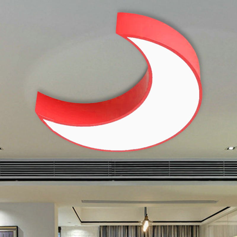 Crescent Child Bedroom Ceiling Mount Light Acrylic Lovely Ceiling Fixture Light Clearhalo 'Ceiling Lights' 'Close To Ceiling Lights' 'Close to ceiling' 'Flush mount' Lighting' 251846