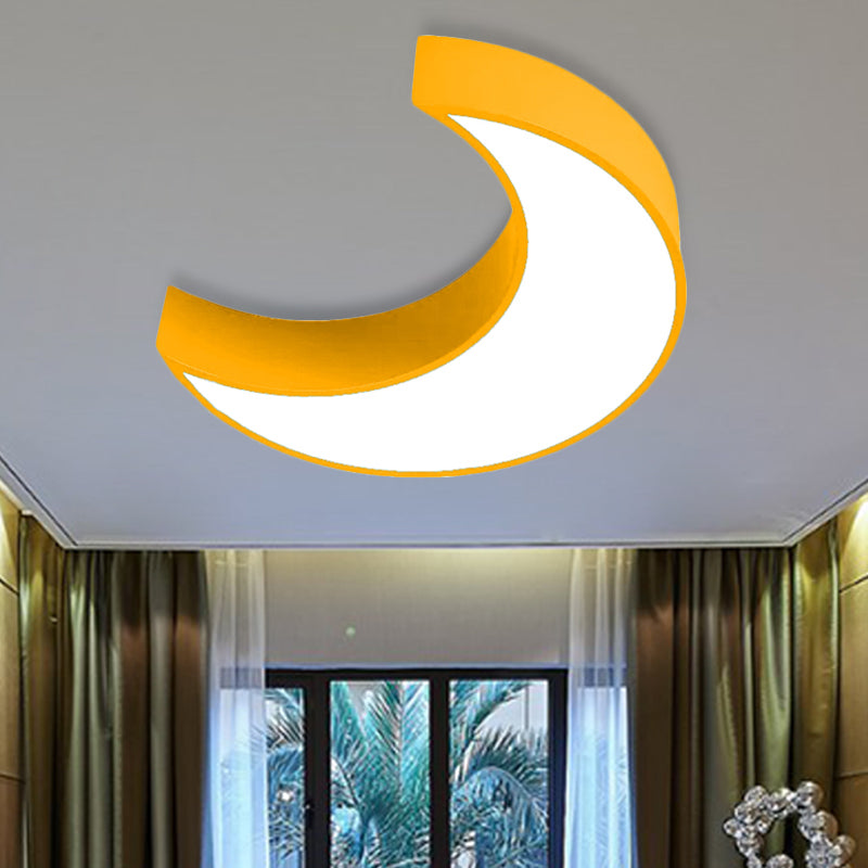 Crescent Child Bedroom Ceiling Mount Light Acrylic Lovely Ceiling Fixture Light Clearhalo 'Ceiling Lights' 'Close To Ceiling Lights' 'Close to ceiling' 'Flush mount' Lighting' 251850