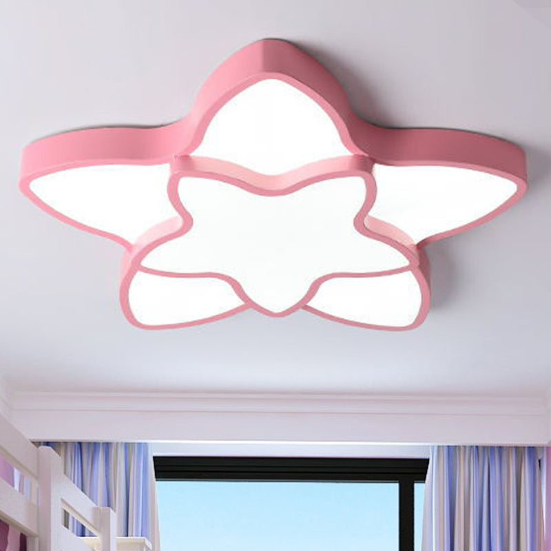 Cartoon Star Shape Flush Ceiling Light Fixture Acrylic Ceiling Light Fixture for Kindergarten Clearhalo 'Ceiling Lights' 'Close To Ceiling Lights' 'Close to ceiling' 'Flush mount' Lighting' 251865