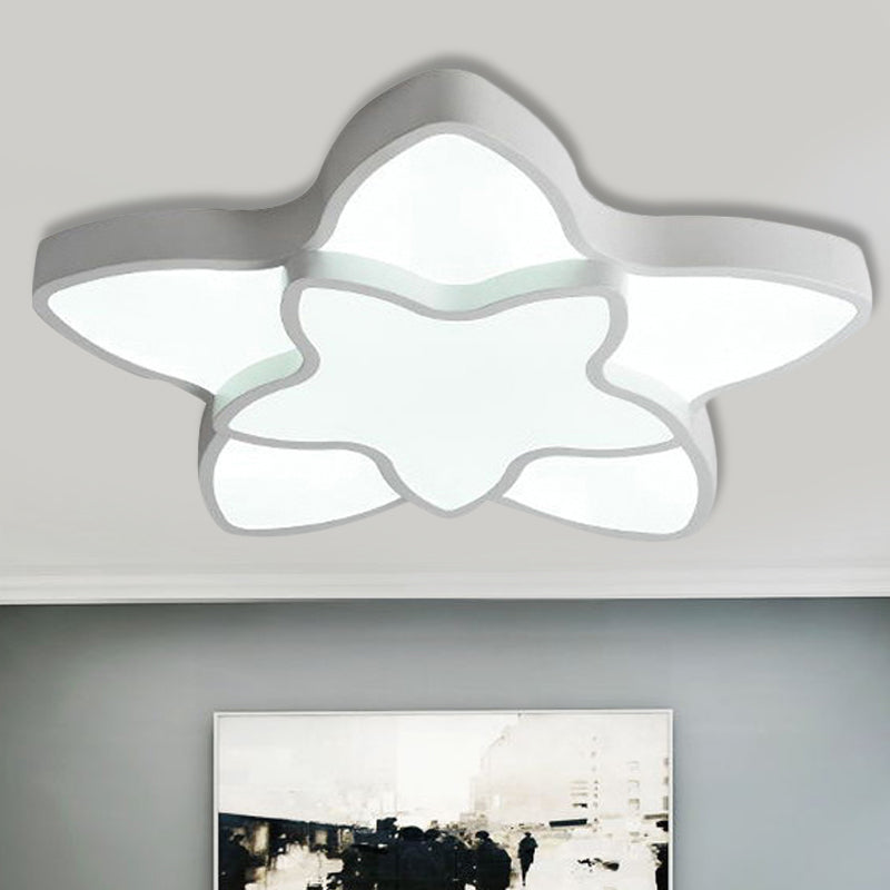 Cartoon Star Shape Flush Ceiling Light Fixture Acrylic Ceiling Light Fixture for Kindergarten Clearhalo 'Ceiling Lights' 'Close To Ceiling Lights' 'Close to ceiling' 'Flush mount' Lighting' 251867
