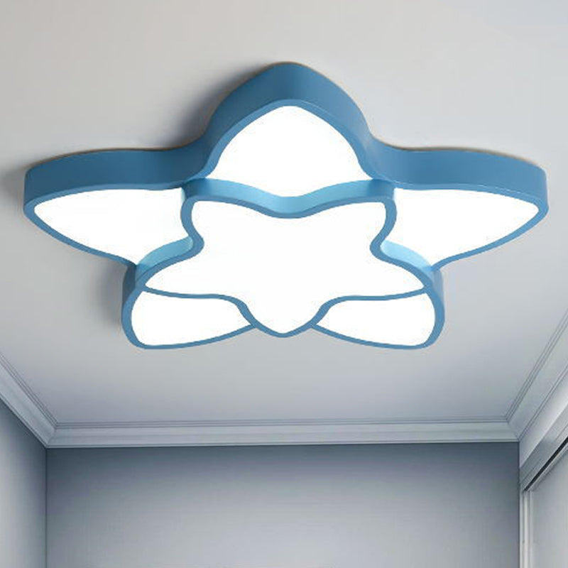 Cartoon Star Shape Flush Ceiling Light Fixture Acrylic Ceiling Light Fixture for Kindergarten Blue Clearhalo 'Ceiling Lights' 'Close To Ceiling Lights' 'Close to ceiling' 'Flush mount' Lighting' 251870