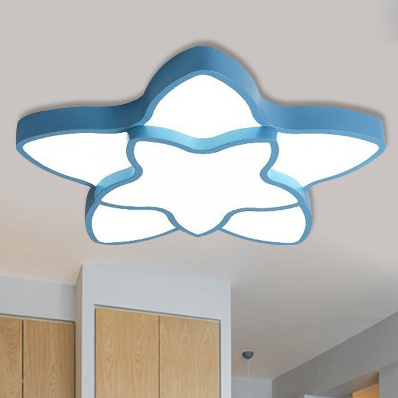 Cartoon Star Shape Flush Ceiling Light Fixture Acrylic Ceiling Light Fixture for Kindergarten Clearhalo 'Ceiling Lights' 'Close To Ceiling Lights' 'Close to ceiling' 'Flush mount' Lighting' 251871