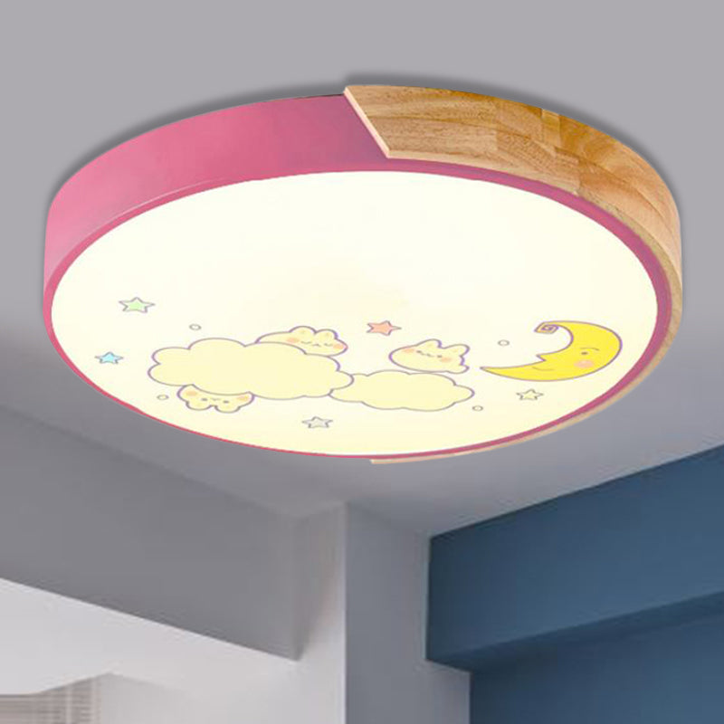 Cartoon Round LED Flush Ceiling Lights Acrylic Ceiling Light Fixture for Kindergarten Clearhalo 'Ceiling Lights' 'Close To Ceiling Lights' 'Close to ceiling' 'Flush mount' Lighting' 251881