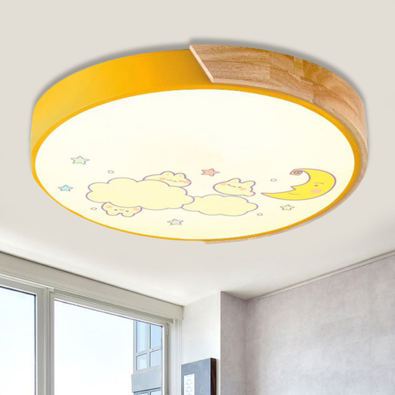 Cartoon Round LED Flush Ceiling Lights Acrylic Ceiling Light Fixture for Kindergarten Clearhalo 'Ceiling Lights' 'Close To Ceiling Lights' 'Close to ceiling' 'Flush mount' Lighting' 251883