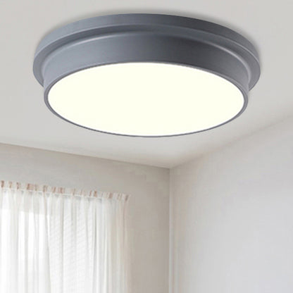 Nordic Macaron Colored Ceiling Light Round Shape Acrylic Flushmount Light for Child Bedroom Grey Clearhalo 'Ceiling Lights' 'Close To Ceiling Lights' 'Close to ceiling' 'Flush mount' Lighting' 251885