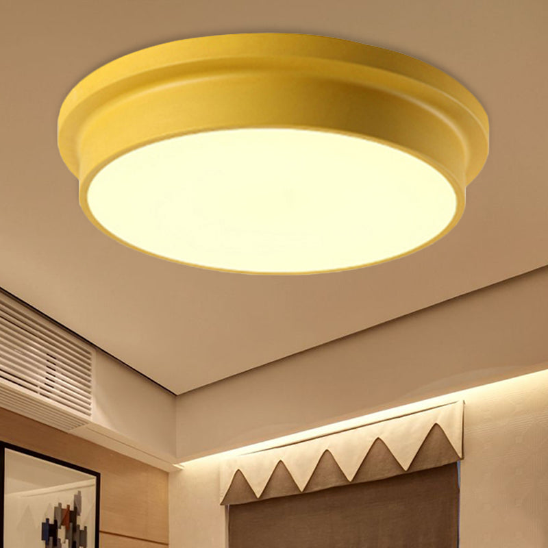 Nordic Macaron Colored Ceiling Light Round Shape Acrylic Flushmount Light for Child Bedroom Clearhalo 'Ceiling Lights' 'Close To Ceiling Lights' 'Close to ceiling' 'Flush mount' Lighting' 251890