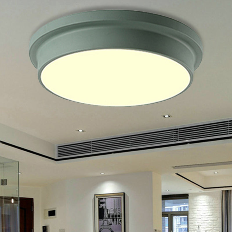Nordic Macaron Colored Ceiling Light Round Shape Acrylic Flushmount Light for Child Bedroom Green Clearhalo 'Ceiling Lights' 'Close To Ceiling Lights' 'Close to ceiling' 'Flush mount' Lighting' 251891