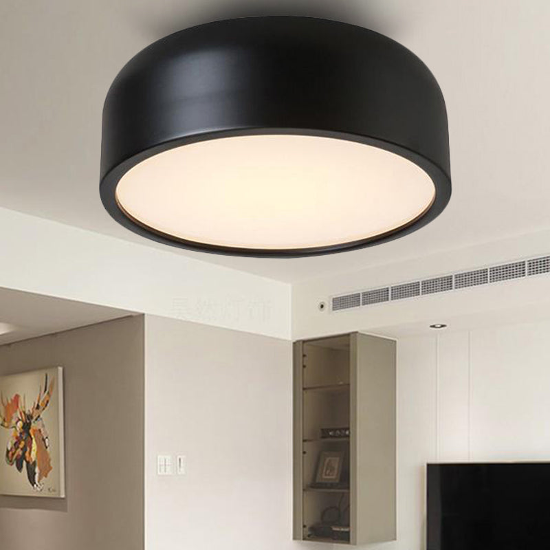 Modern Ceiling Light for Bedroom, LED Flush Mount Light with Acrylic Dome Shade Black Clearhalo 'Ceiling Lights' 'Close To Ceiling Lights' 'Close to ceiling' 'Flush mount' Lighting' 251893