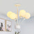 6 Lights Balloon Pendant Light Modern Metal & Glass Hanging Lamp in White for Child Bedroom White Clearhalo 'Ceiling Lights' 'Close To Ceiling Lights' 'Glass shade' 'Glass' 'Pendant Lights' 'Pendants' Lighting' 252022
