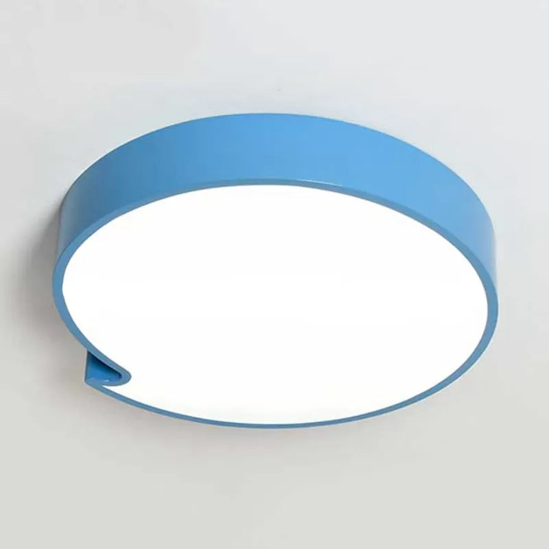 Living Room Round Flush Mount Light Acrylic and Metal Simple Style Ceiling Light Blue Clearhalo 'Ceiling Lights' 'Close To Ceiling Lights' 'Close to ceiling' 'Flush mount' Lighting' 25206
