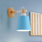 Macaroon Tapered Shade Wall Light Metal 1 Head Wall Sconce Light for Kid Bedroom Clearhalo 'Wall Lamps & Sconces' 'Wall Lights' Lighting' 252075