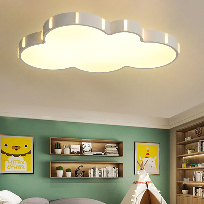 Acrylic Cloud Ceiling Mount Light Adult Bedroom Modern Simple Ceiling Lamp in White White Clearhalo 'Ceiling Lights' 'Close To Ceiling Lights' 'Close to ceiling' 'Flush mount' Lighting' 252132