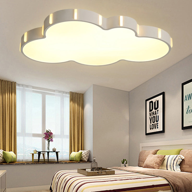 Acrylic Cloud Ceiling Mount Light Adult Bedroom Modern Simple Ceiling Lamp in White Clearhalo 'Ceiling Lights' 'Close To Ceiling Lights' 'Close to ceiling' 'Flush mount' Lighting' 252133