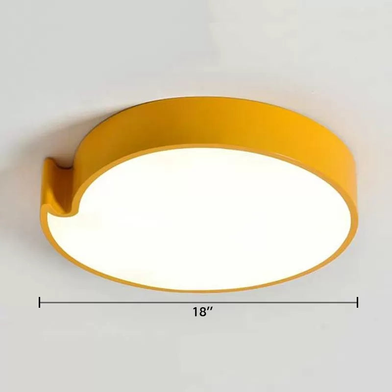 Living Room Round Flush Mount Light Acrylic and Metal Simple Style Ceiling Light Clearhalo 'Ceiling Lights' 'Close To Ceiling Lights' 'Close to ceiling' 'Flush mount' Lighting' 25216