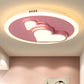 Acrylic Loving Heart Flush Ceiling Light Cartoon LED Ceiling Lamp in Pink for Girls Bedroom Clearhalo 'Ceiling Lights' 'Close To Ceiling Lights' 'Close to ceiling' Lighting' 252234