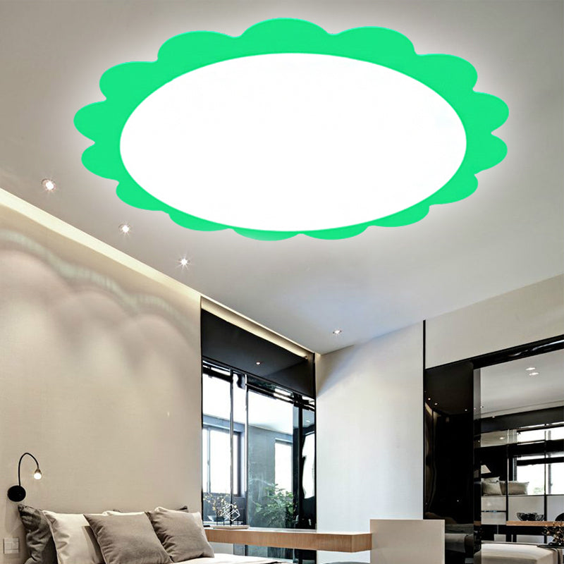 Study Room Flower Ceiling Mount Light Acrylic Modern Style Eye-Caring Ceiling Lamp Clearhalo 'Ceiling Lights' 'Close To Ceiling Lights' 'Close to ceiling' 'Flush mount' Lighting' 252301