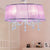 Drum Chandelier for Bedroom, 5 Lights Fabric Semi Flush Mount Light for Girls with Clear Crystal Decoration Modern Style Purple Clearhalo 'Ceiling Lights' 'Close To Ceiling Lights' 'Close to ceiling' 'Semi-flushmount' Lighting' 252314