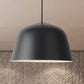 Nordic Style Dome Shade Hanging Ceiling Light 10"/16" Dia 1 Light Metal Pendant Lamp in Black/Green for Bedroom Black Clearhalo 'Ceiling Lights' 'Modern Pendants' 'Modern' 'Pendant Lights' 'Pendants' Lighting' 252402