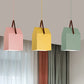 Undertint Bag Shape Pendant Light 1 Head Macaron Loft Metal Hanging Light for Cafe Clearhalo 'Ceiling Lights' 'Pendant Lights' 'Pendants' Lighting' 252445