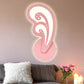 Child Bedroom Stair Wall Light Acrylic Metal Cartoon Sconce Lamp with Candy Color Pink Wavy Clearhalo 'Wall Lamps & Sconces' 'Wall Lights' Lighting' 252450