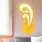 Child Bedroom Stair Wall Light Acrylic Metal Cartoon Sconce Lamp with Candy Color Yellow Wavy Clearhalo 'Wall Lamps & Sconces' 'Wall Lights' Lighting' 252452