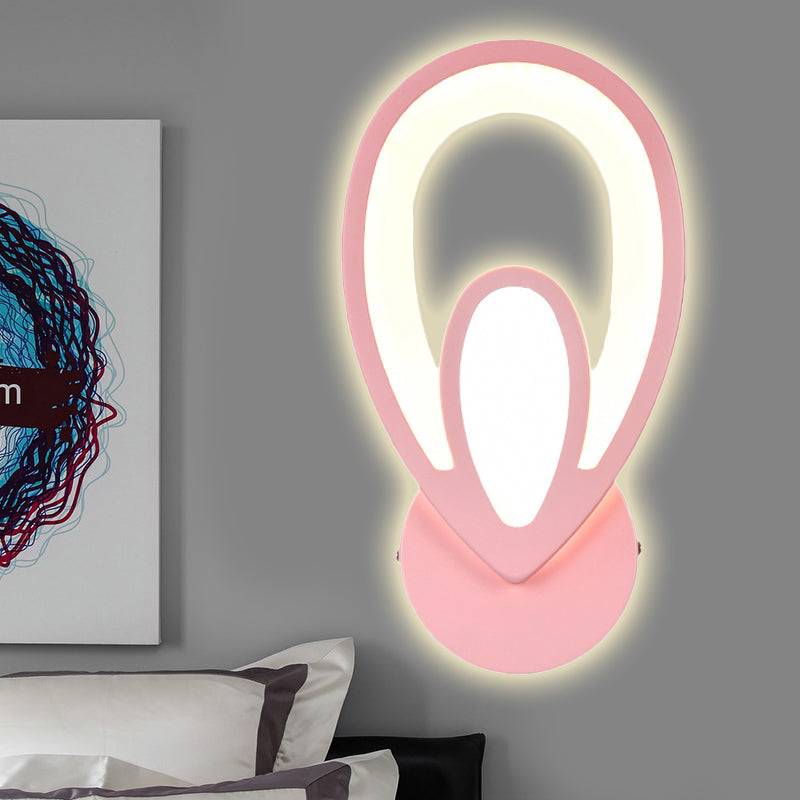 Child Bedroom Stair Wall Light Acrylic Metal Cartoon Sconce Lamp with Candy Color Clearhalo 'Wall Lamps & Sconces' 'Wall Lights' Lighting' 252459