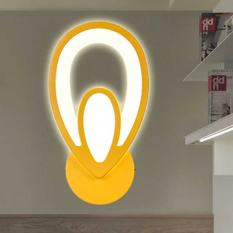 Child Bedroom Stair Wall Light Acrylic Metal Cartoon Sconce Lamp with Candy Color Clearhalo 'Wall Lamps & Sconces' 'Wall Lights' Lighting' 252463