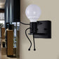 Metal Little Robot Wall Light Bare Bulb One Light Modern Style Wall Sconce for Hallway Bathroom Clearhalo 'Wall Lamps & Sconces' 'Wall Lights' Lighting' 252521