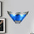 Tiffany Wall Mount Light with Stained Glass Shade Indoor Wall Sconce Light for Living Room Blue Triangle Clearhalo 'Industrial' 'Middle century wall lights' 'Tiffany wall lights' 'Tiffany' 'Wall Lamps & Sconces' 'Wall Lights' Lighting' 252531