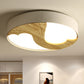 Double Loving Heart Flushmount Light Romantic Wood LED Ceiling Lamp in White for Kid Bedroom White Warm Clearhalo 'Ceiling Lights' 'Close To Ceiling Lights' 'Close to ceiling' 'Flush mount' Lighting' 252587