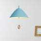 Living Room Conical Pendant Lamp Metal 1 Bulb Macaron Loft Suspension Light Blue Clearhalo 'Ceiling Lights' 'Pendant Lights' 'Pendants' Lighting' 252603_8f5cea24-952b-4123-b78b-2e15998b4be1