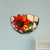 Sunflower Wall Lighting with Bowl Shade Stained Glass Rustic Tiffany Sconce Light White Clearhalo 'Industrial' 'Middle century wall lights' 'Tiffany wall lights' 'Tiffany' 'Wall Lamps & Sconces' 'Wall Lights' Lighting' 252750