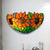 Sunflower Wall Lighting with Bowl Shade Stained Glass Rustic Tiffany Sconce Light Dark Blue Clearhalo 'Industrial' 'Middle century wall lights' 'Tiffany wall lights' 'Tiffany' 'Wall Lamps & Sconces' 'Wall Lights' Lighting' 252756