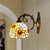 Lodge Flower Wall Sconce Lighting with Curved Arm 1 Light Mini Wall Lighting for Living Room Yellow Clearhalo 'Industrial' 'Middle century wall lights' 'Tiffany wall lights' 'Tiffany' 'Wall Lamps & Sconces' 'Wall Lights' Lighting' 252770