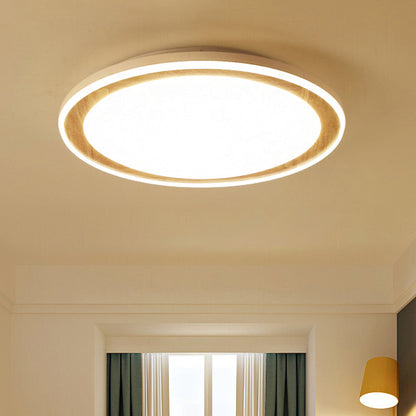 Modern White LED Flush Ceiling Light Simple Style Acrylic Ceiling Lamp for Study Room Kitchen White Clearhalo 'Ceiling Lights' 'Close To Ceiling Lights' 'Close to ceiling' 'Flush mount' Lighting' 252819