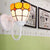Dome Wall Mount Light Baroque Yellow Glass 1 Head White/Blue/Antique Brass Sconce Light for Hallway White Clearhalo 'Industrial' 'Middle century wall lights' 'Tiffany wall lights' 'Tiffany' 'Wall Lamps & Sconces' 'Wall Lights' Lighting' 252821