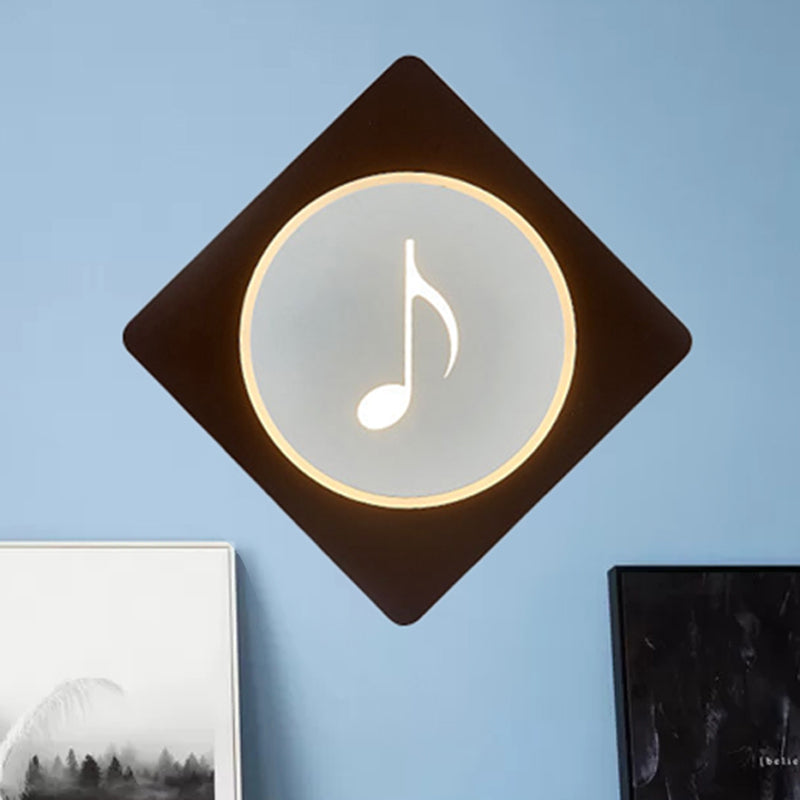 Acrylic Square LED Wall Light Study Room Modern Creative Sconce Light in White White B Clearhalo 'Wall Lamps & Sconces' 'Wall Lights' Lighting' 252942