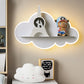 Acrylic Cloud Wall Light with Shelf Kids LED Wall Sconce in White for Child Bedroom Clearhalo 'Wall Lamps & Sconces' 'Wall Lights' Lighting' 252949